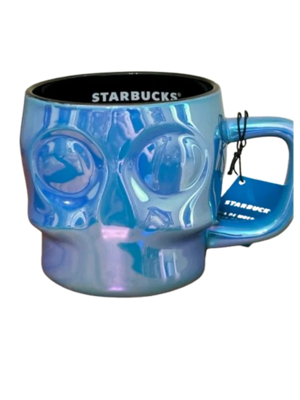 Starbucks 2025 Halloween 14oz Iridescent Skull Mug
